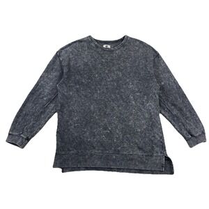 Like Love French Terry Crewneck Sweatshirt Gray Women's Medium